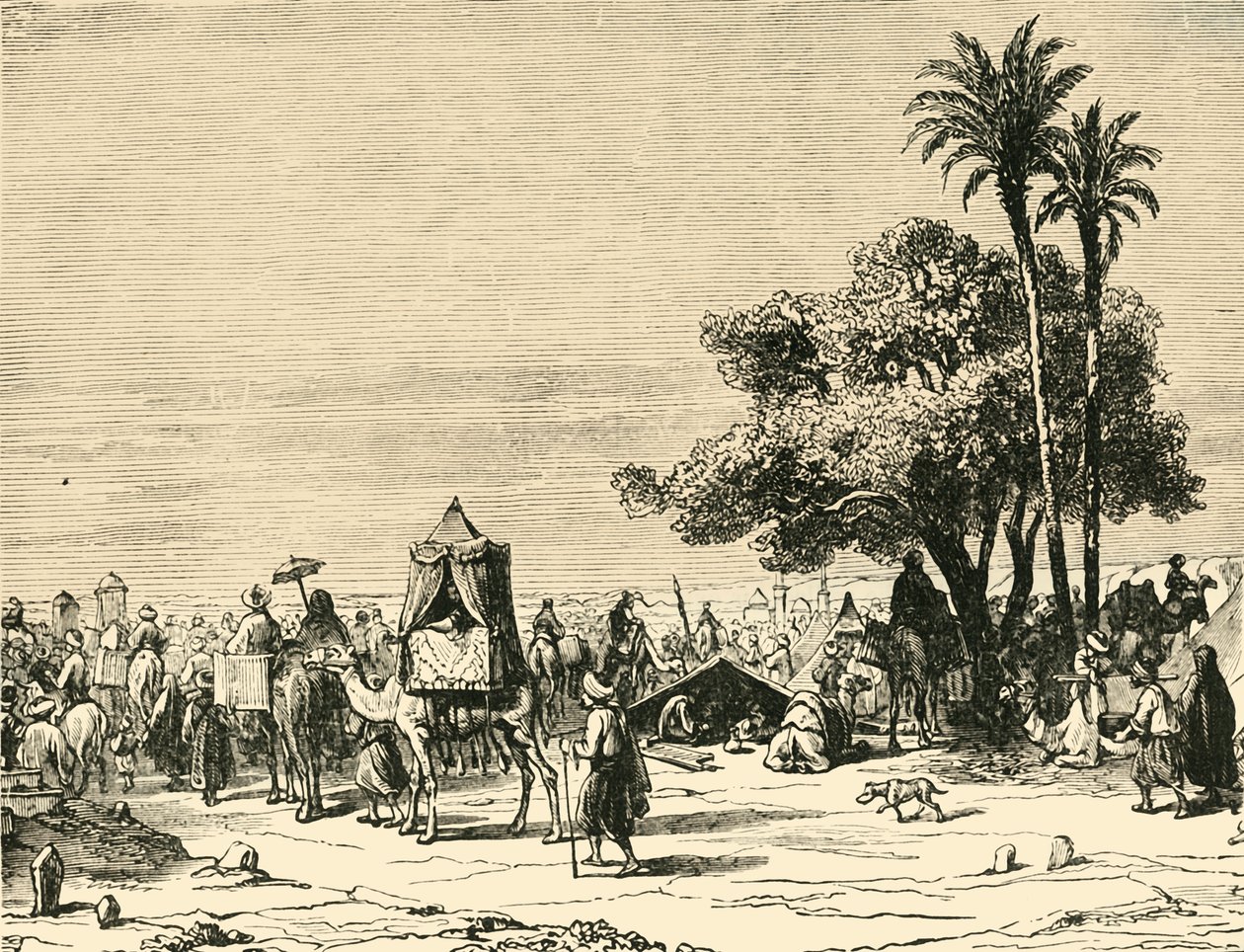 Poutníci putující do Mekky, 1890. od Unbekannt
