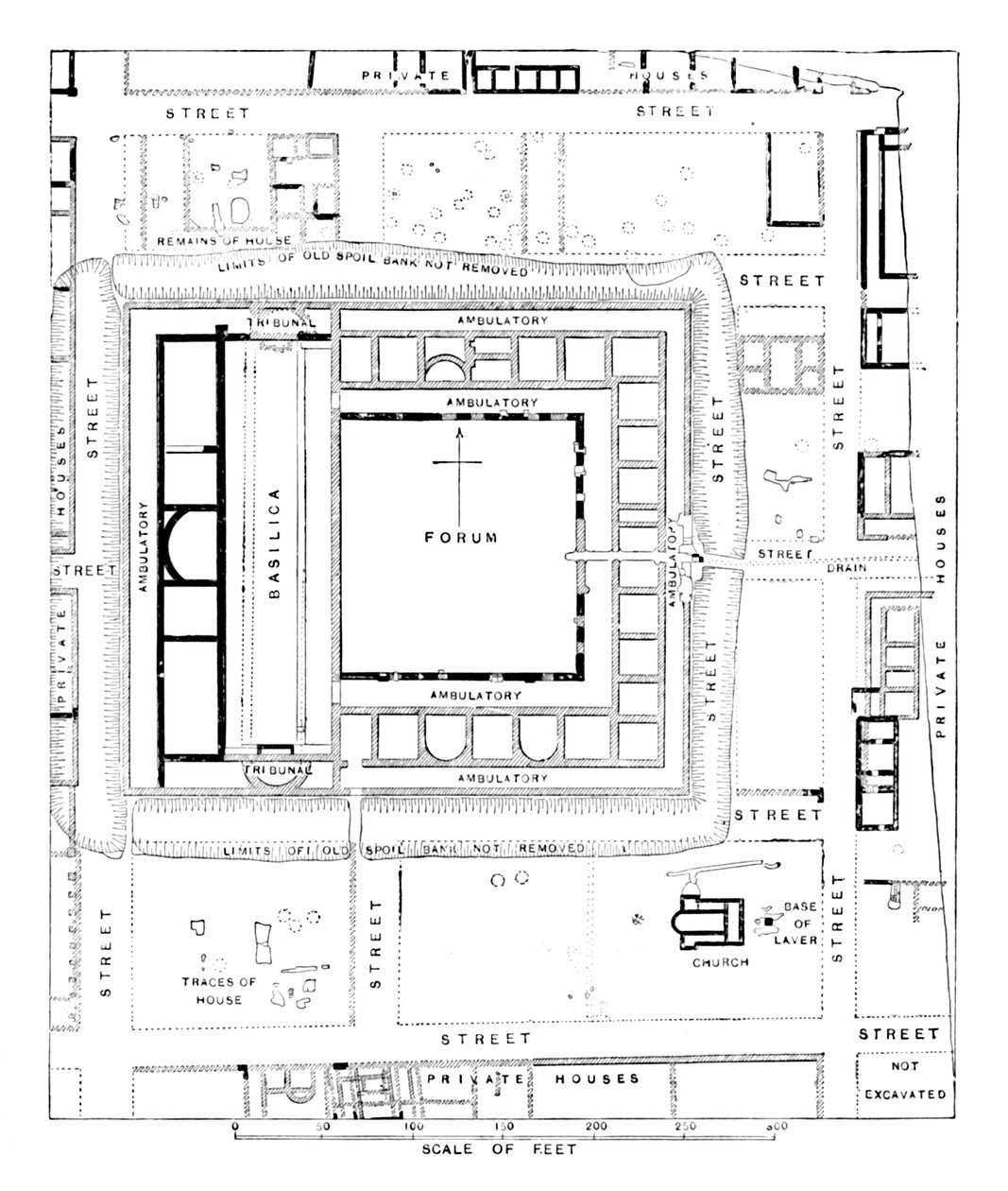 Plán fóra, Silchester, 1902 od Unbekannt