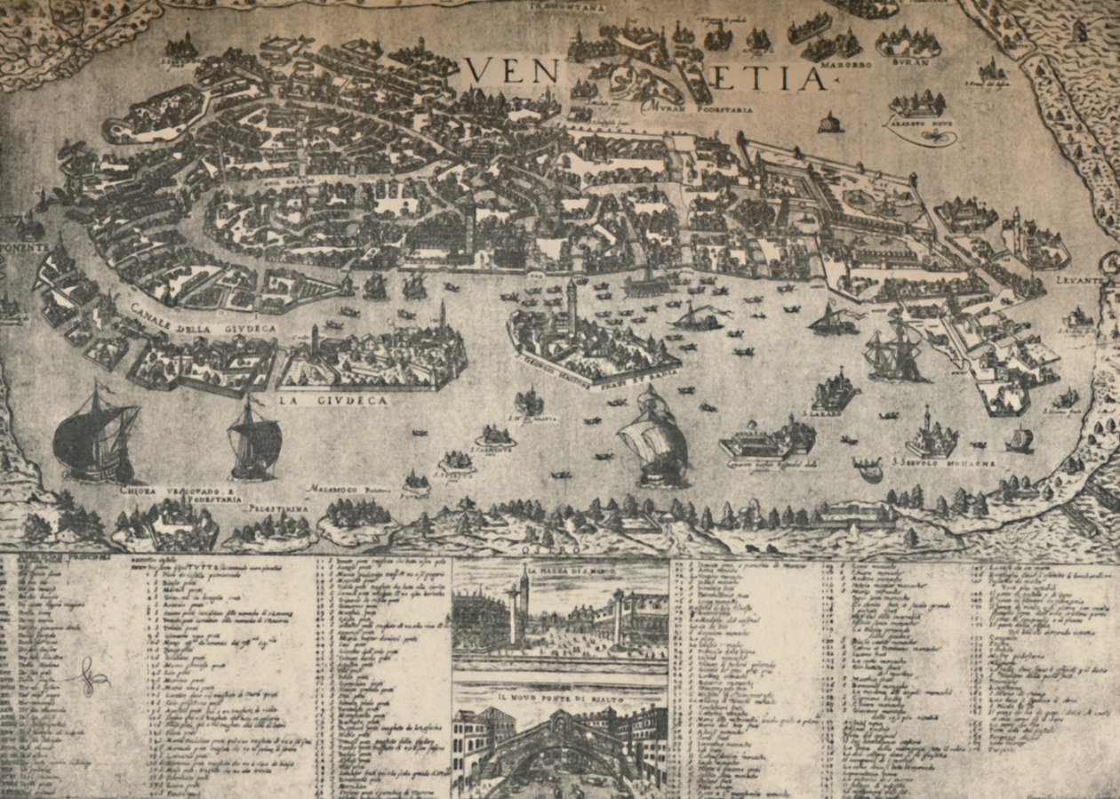 Plán Benátek, c. 1590, 1925. od Unbekannt