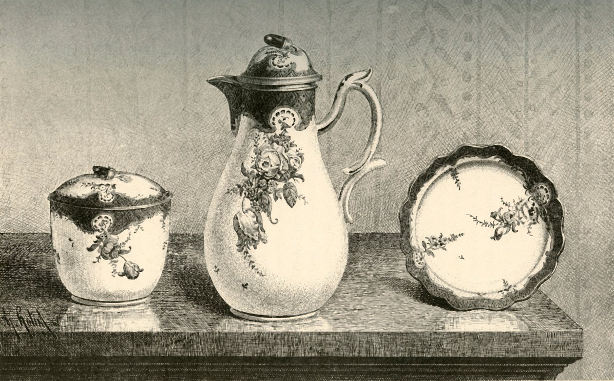 Porcelánový kávový set, polovina konce 18. století, 1903. od Unbekannt