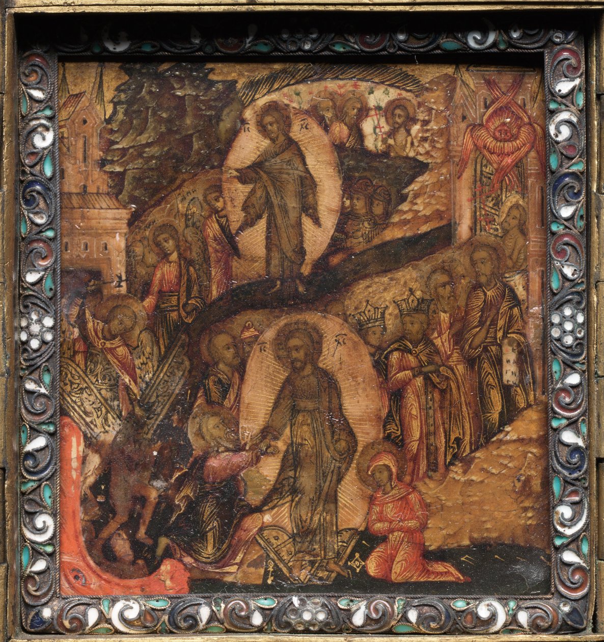 Ikona přenosného triptychu, 1600s. od Unbekannt