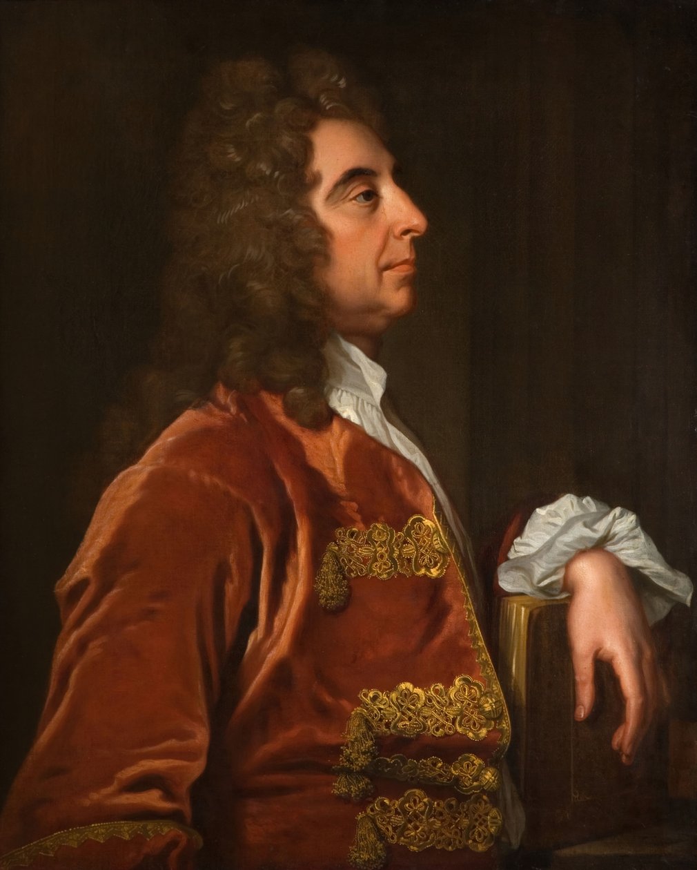 Portrét muže v červeném, 1700-1750. od Unbekannt