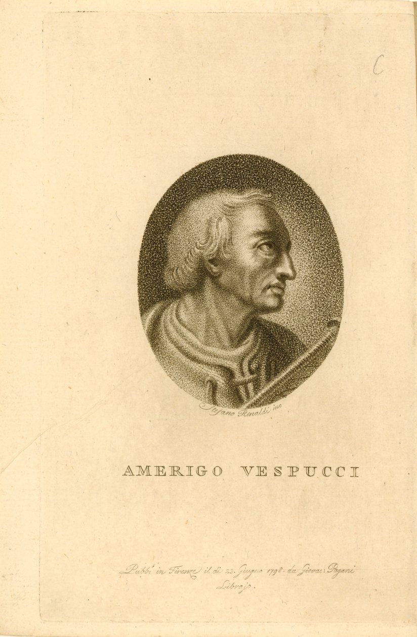 Portrét Amerigo Vespucci, 1798. od Unbekannt