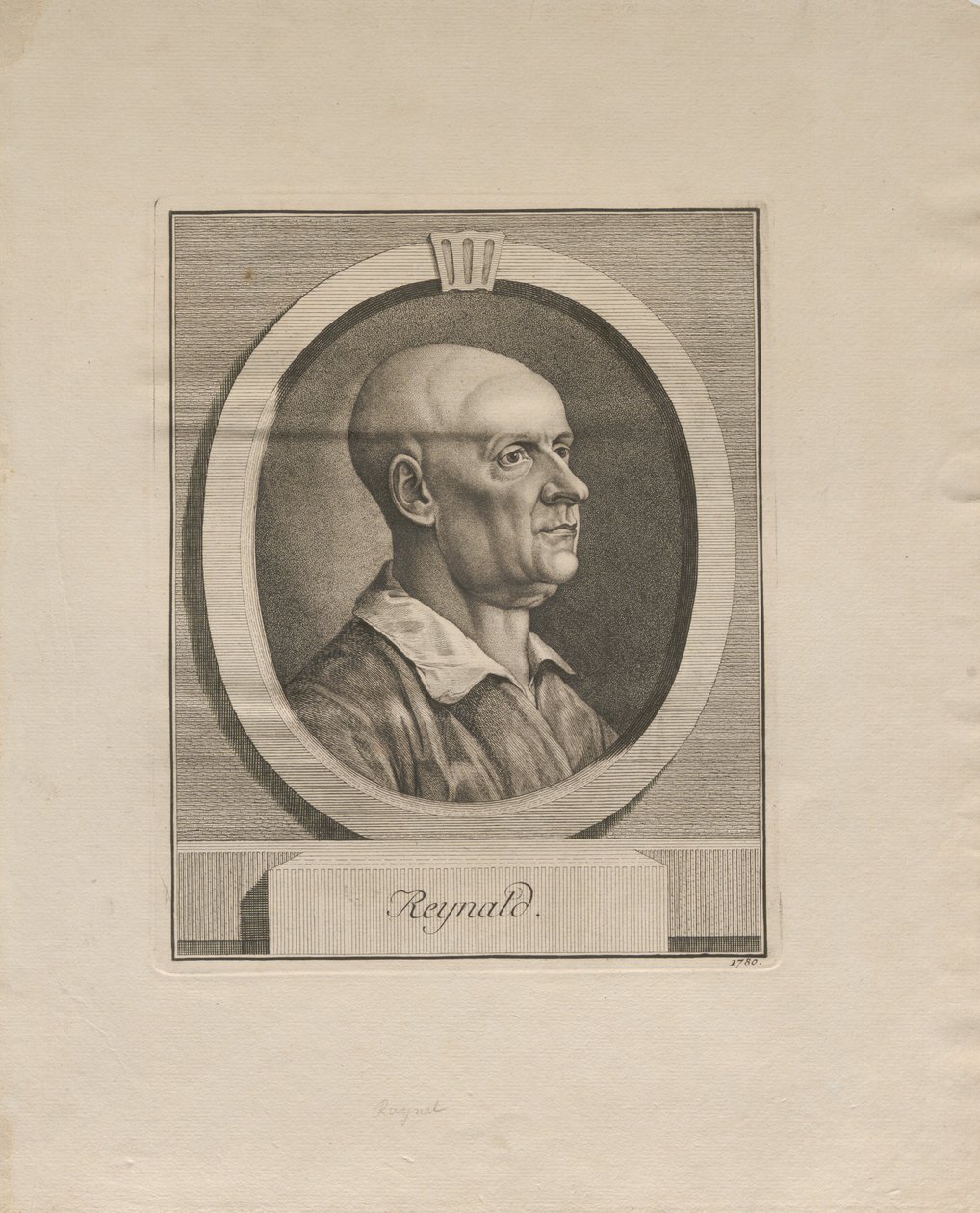Portrét Guillaume Thomas Raynal 1713-1796, 1780. od Unbekannt