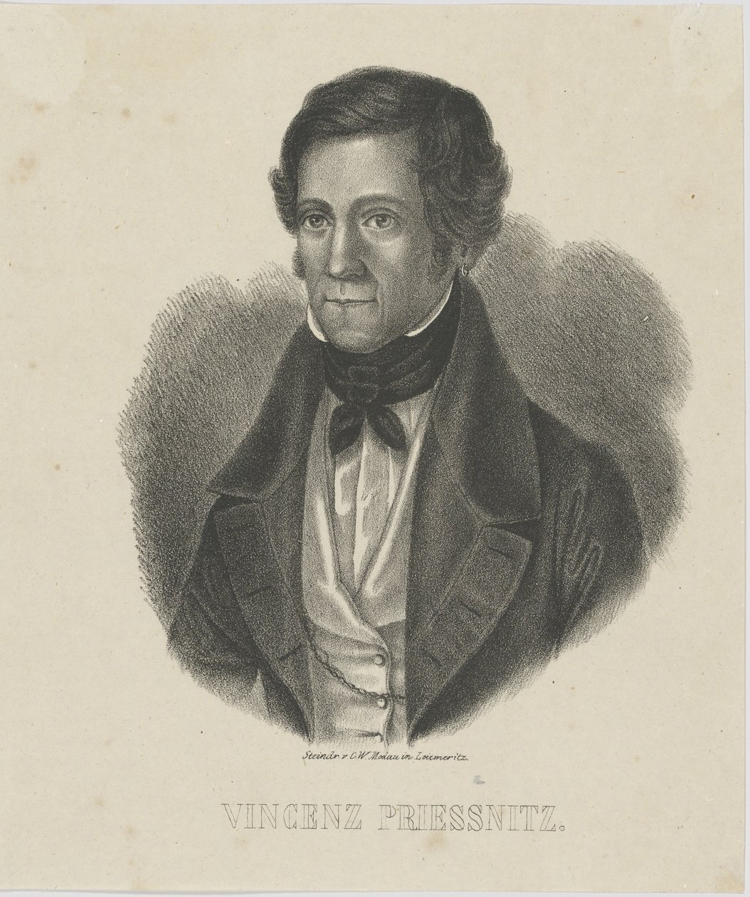 Portrét Vincenze Priessnitze 1799-1851, c. 1840. od Unbekannt