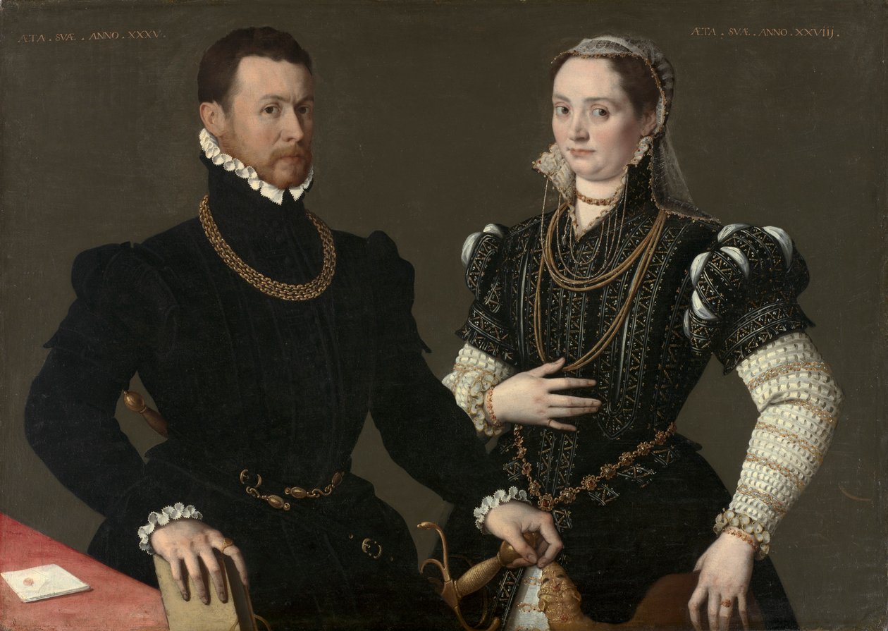 Portrét páru, c. 1580-1588. od Unbekannt