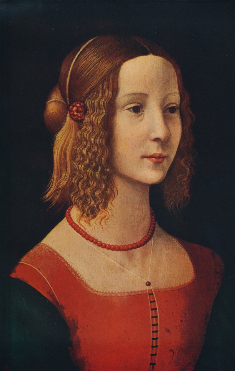 Portrét dívky, c1490, c1915 od Unbekannt