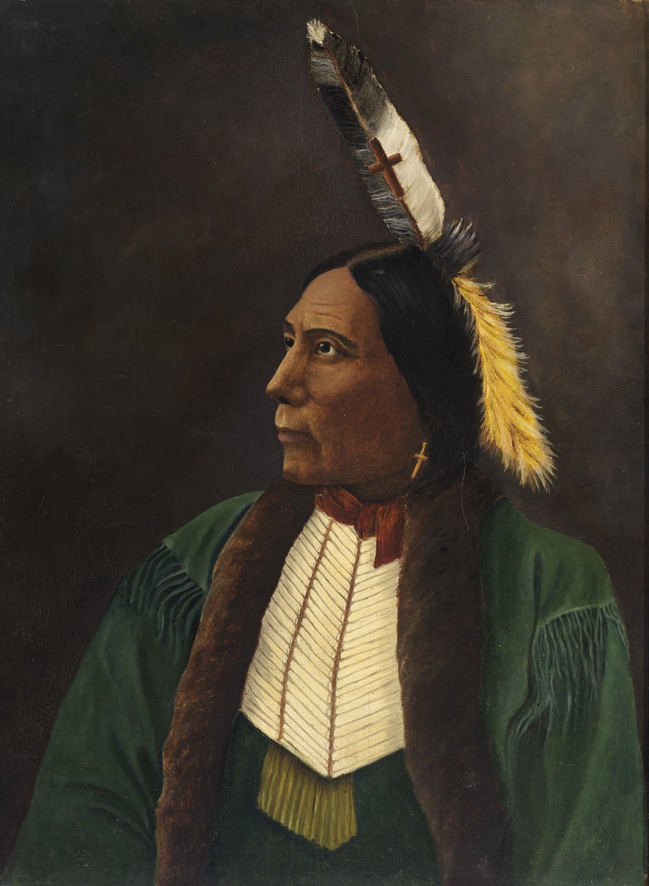 Portrét amerického Indiána, ca. 1900. od Unbekannt