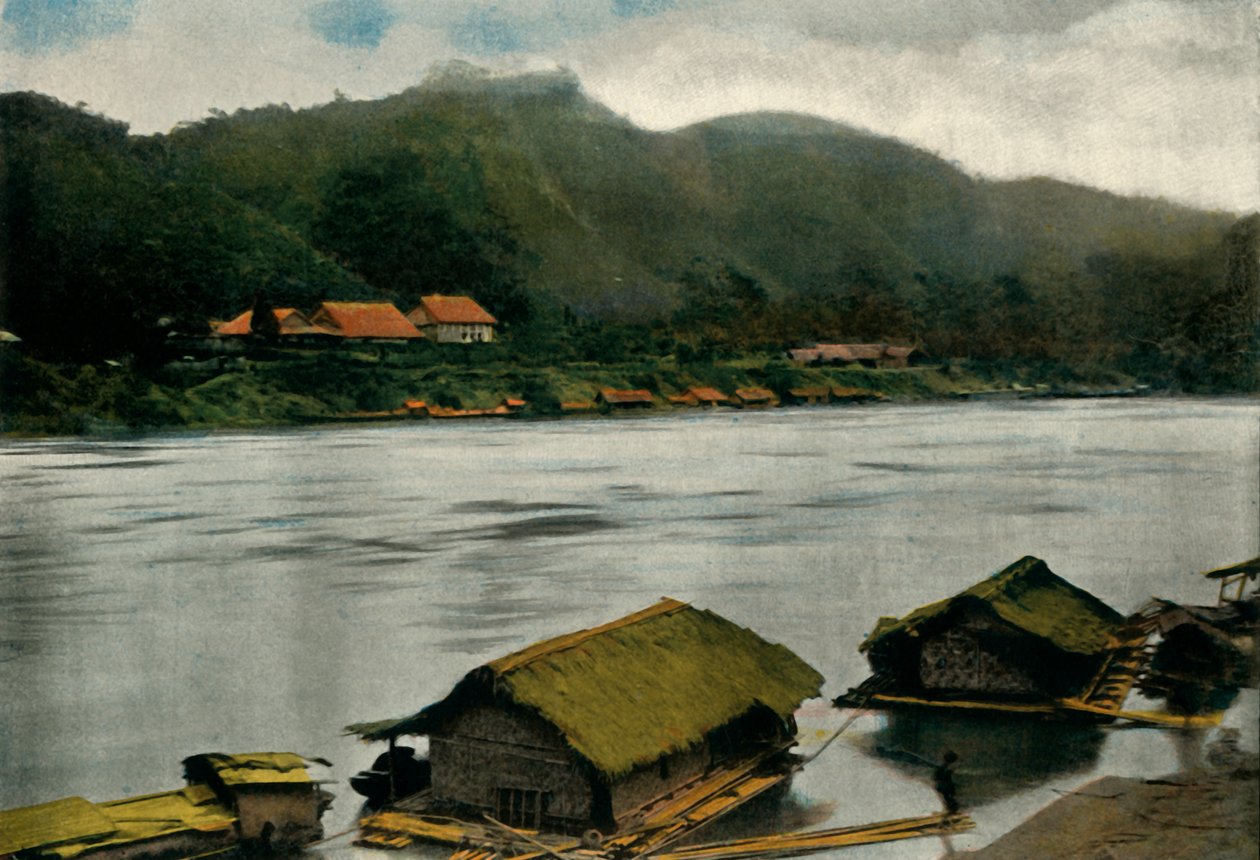 Trai-Hut Post, Stilt House, 1900. od Unbekannt