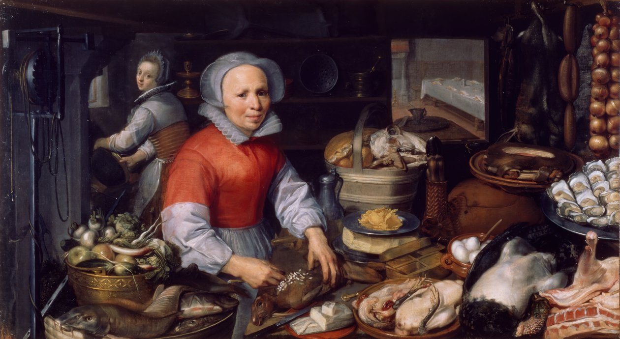 Přípravy na hostinu, 1575-1625. od Unbekannt