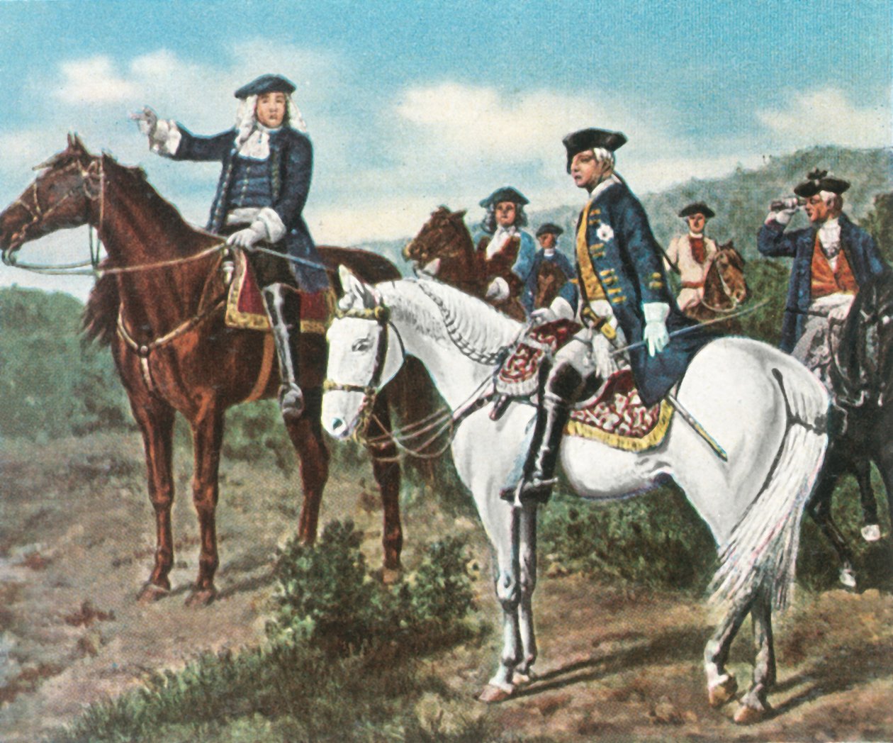 Princ Eugene a korunní princ Frederick, 1734, 1936. od Unbekannt