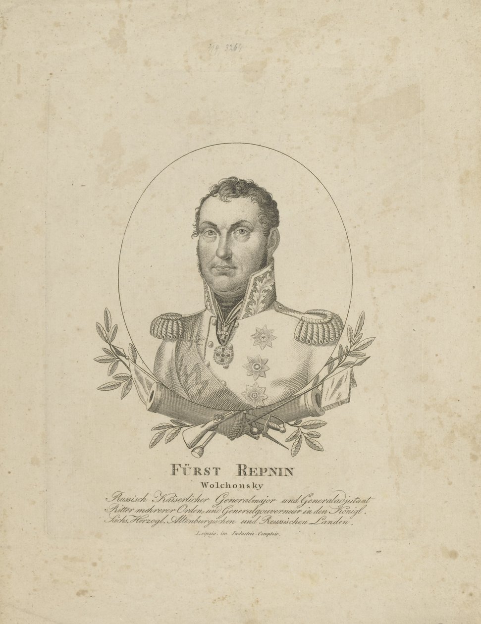 Princ Nikolaj Grigorjevič Repnin-Volkonskij 1778-1845, asi 1820. od Unbekannt