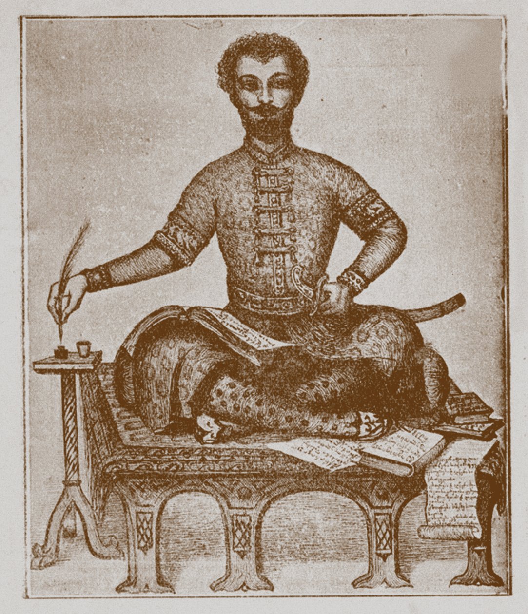 Princ Vakhushti z Kartli 1696-1757 od Unbekannt