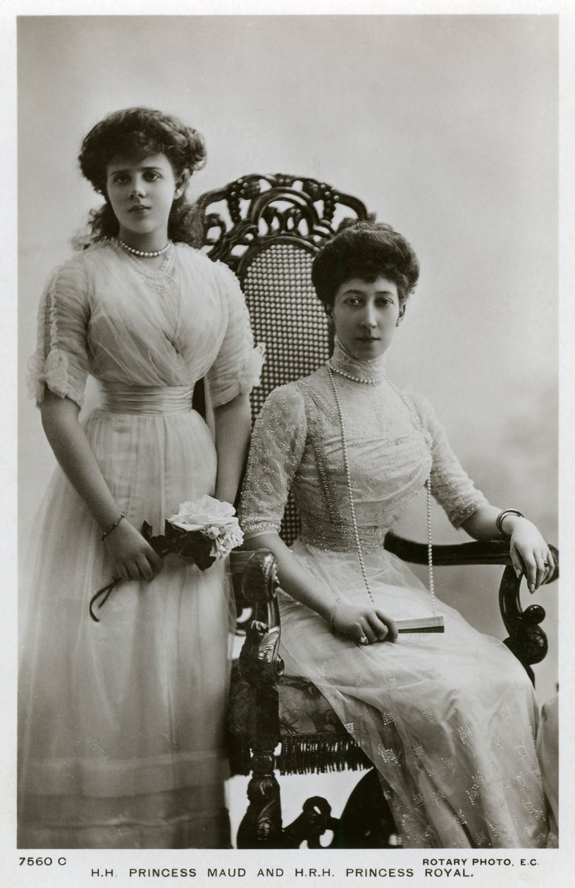 Princezna Maud a princezna Royal, c1907-c1910 od Unbekannt