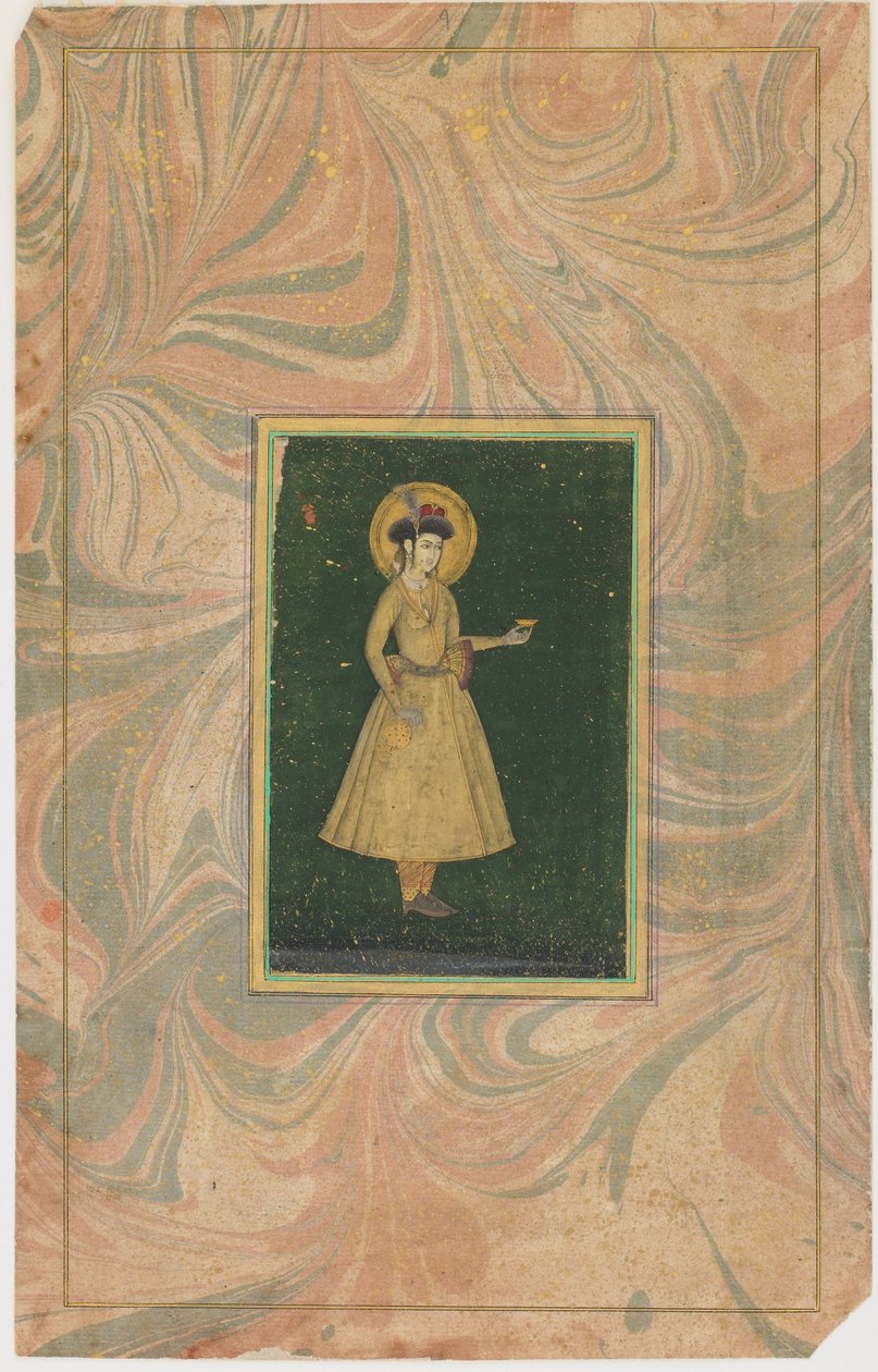 Princezna s pohárem na víno, 17. století. od Unbekannt