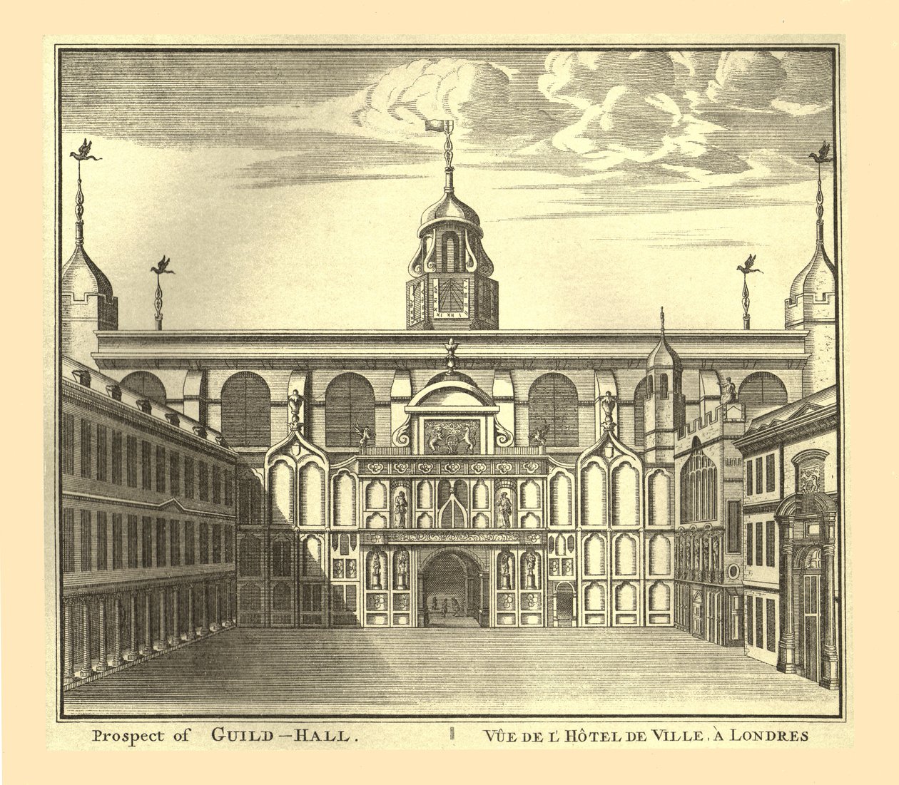 Prospect of the London Guildhall, 1886. od Unbekannt