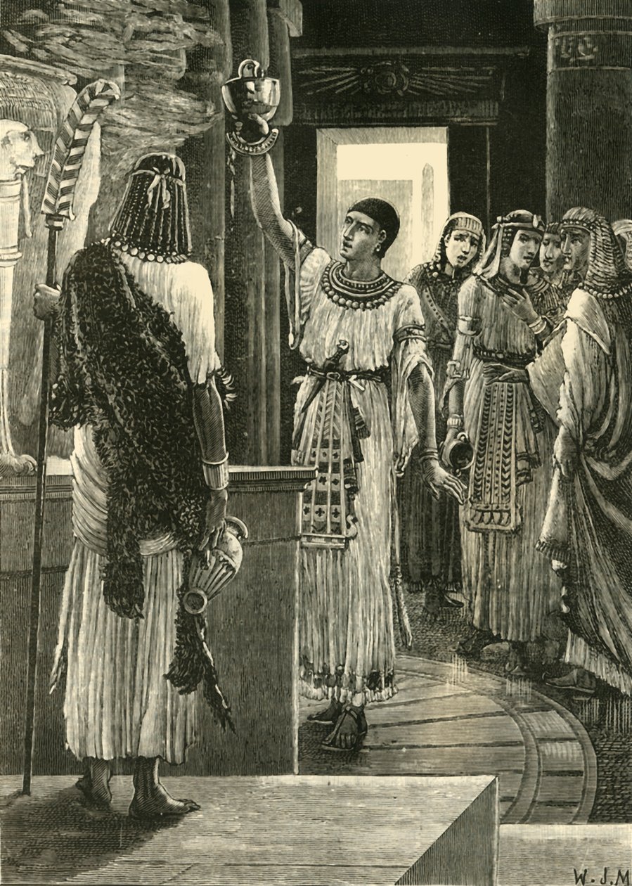 Psammetichus a bronzová přilba, 1890. od Unbekannt