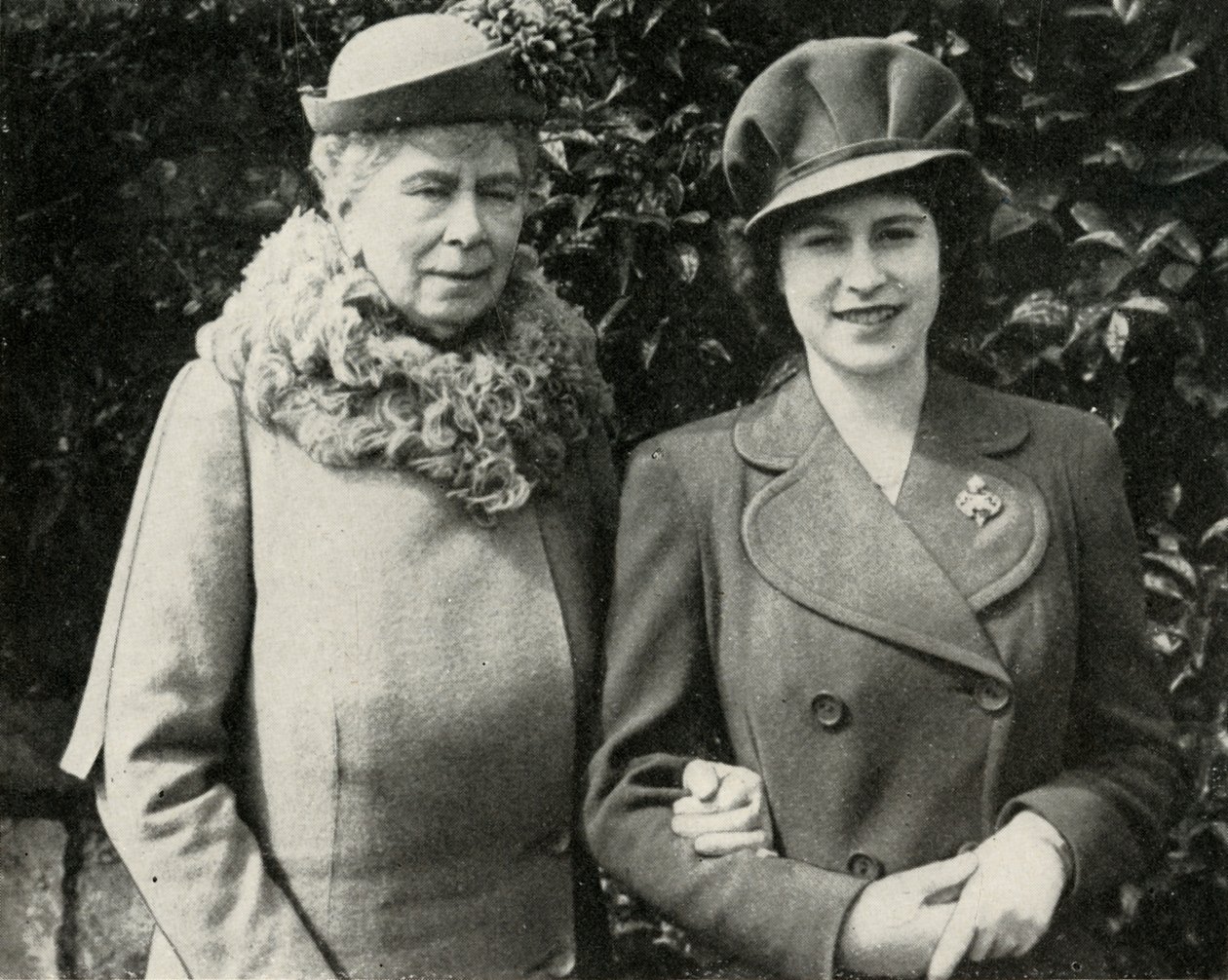 Queen Mary s princeznou Alžbětou, duben 1944, 1951. od Unbekannt