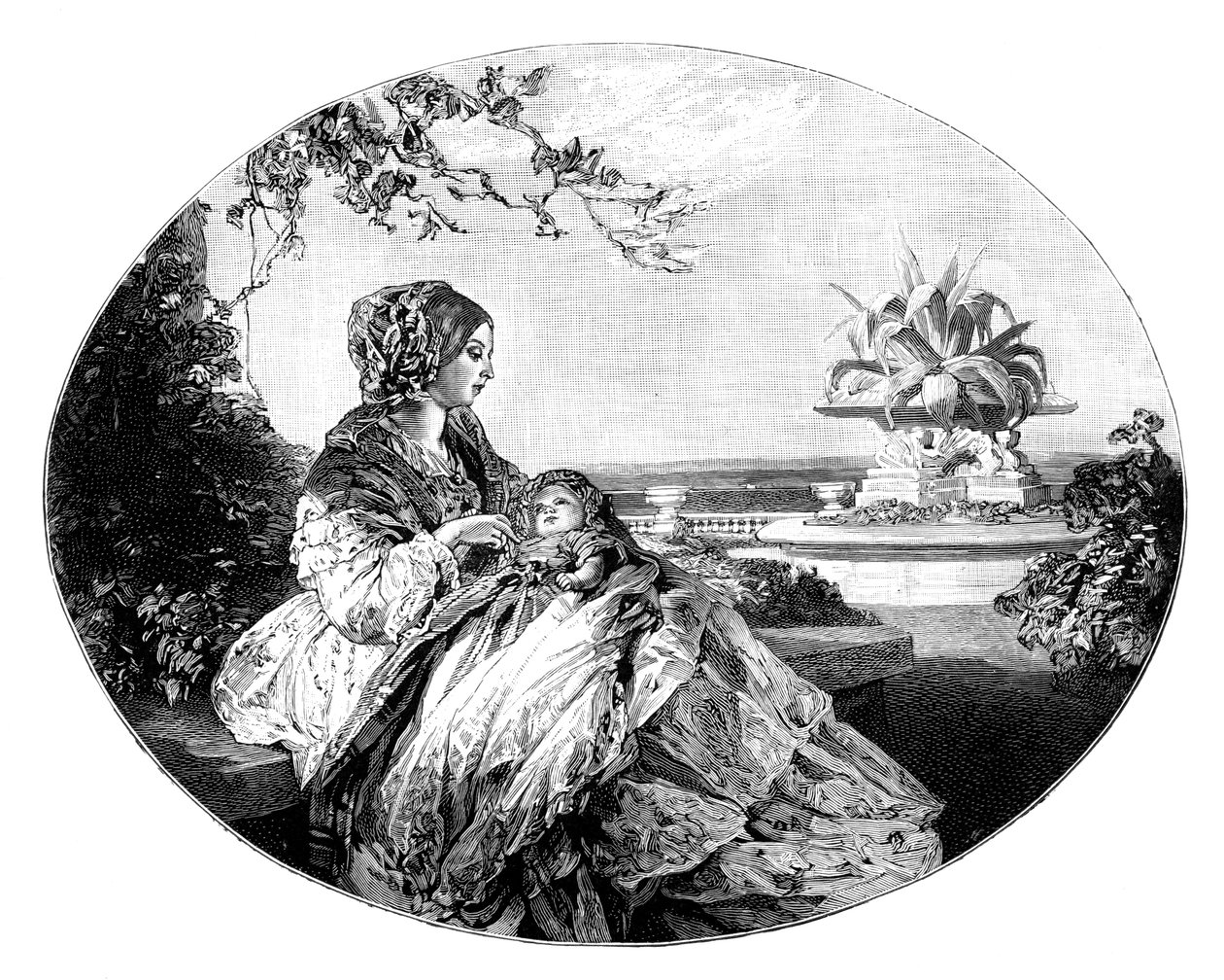 Královna Viktorie a princ Arthur, 1850 od Unbekannt