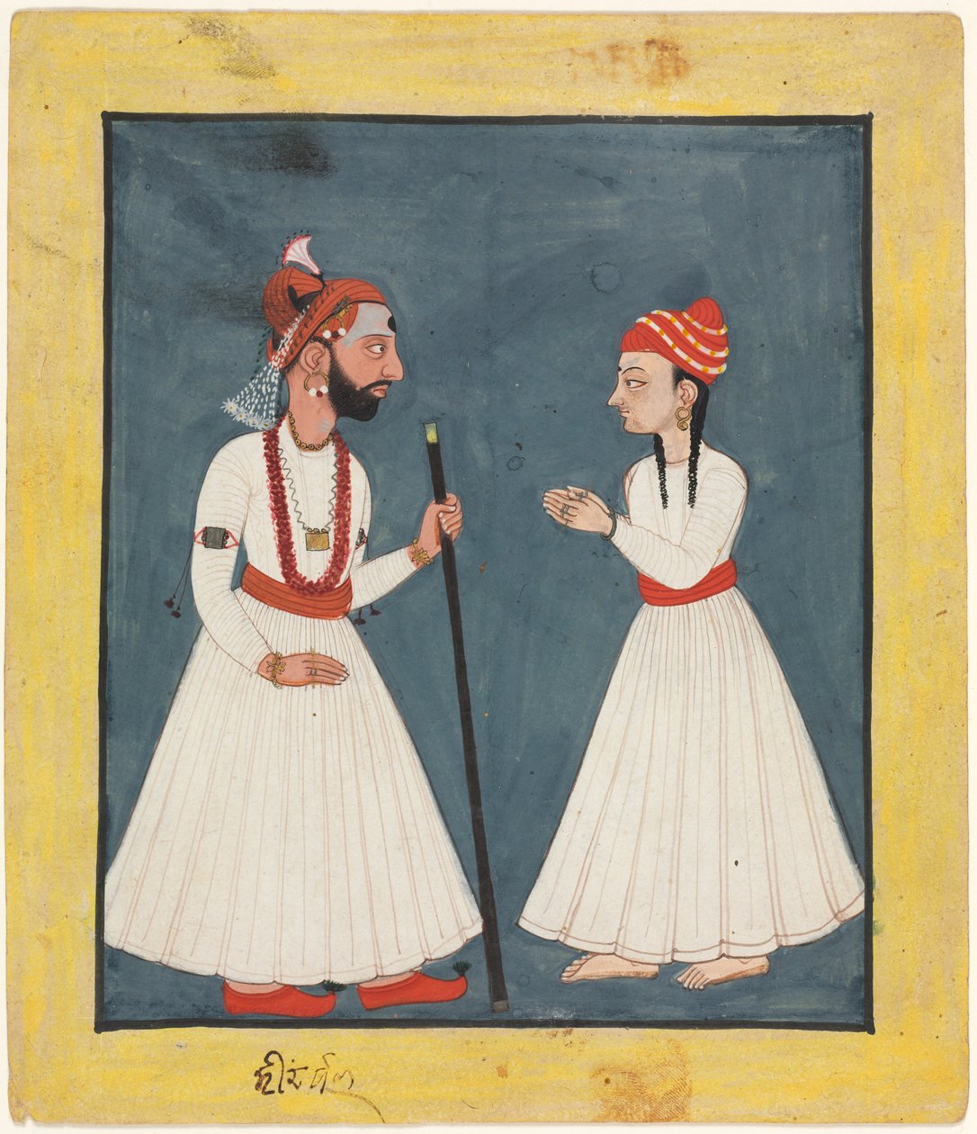 Raja Shamsher Sen s mládím, 1760-70. od Unbekannt