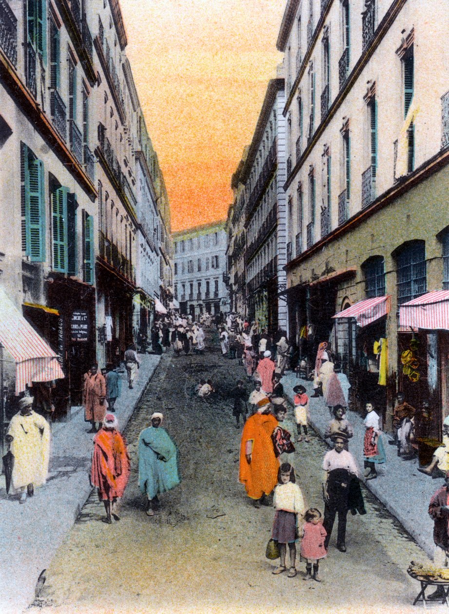Random Street, Alžír, Alžírsko, začátek 20. století od Unbekannt