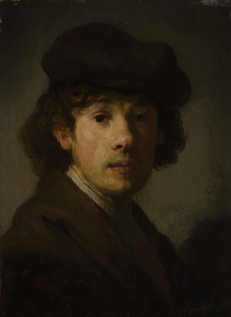 Rembrandt 1606-1669 jako mladý muž. od Unbekannt