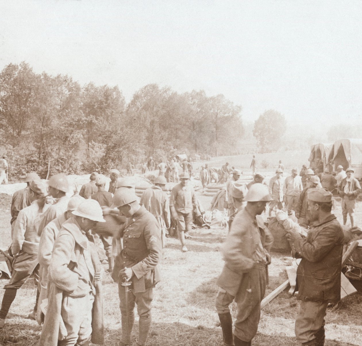 Odpočívadlo, Genicourt, severní Francie, c1914-c1918 od Unbekannt