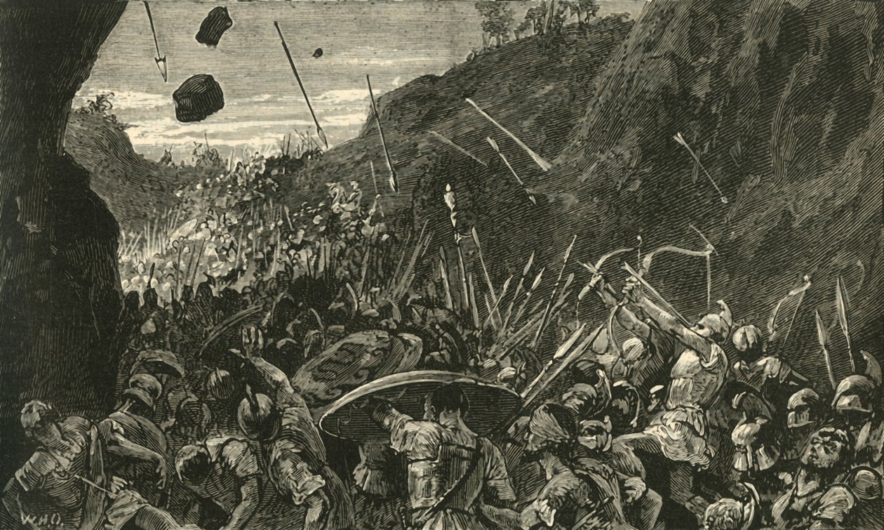 Ústup Athéňanů ze Syrakus, 1890. od Unbekannt