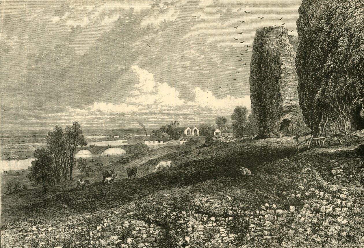Rhuddlan Castle and Marshes, 1898. od Unbekannt