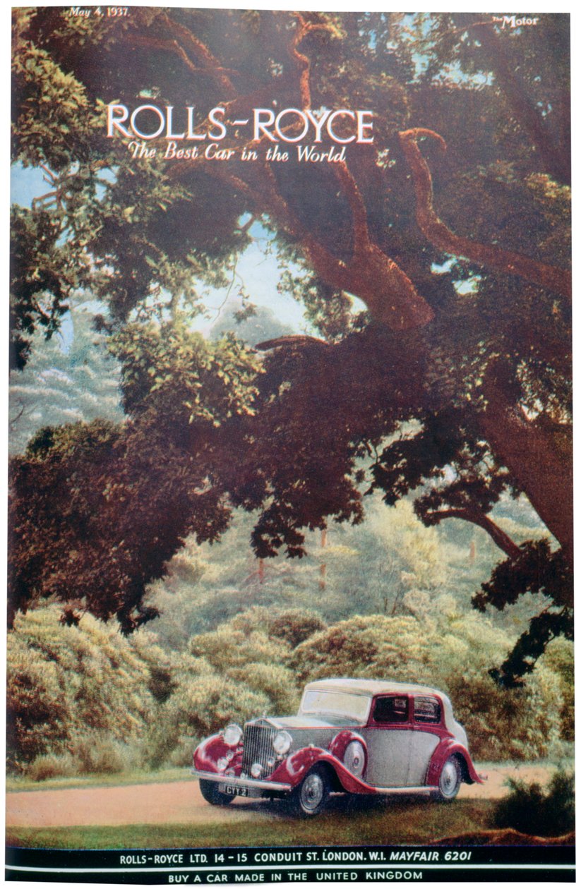 Reklama na auto Rolls-Royce, 1937 od Unbekannt