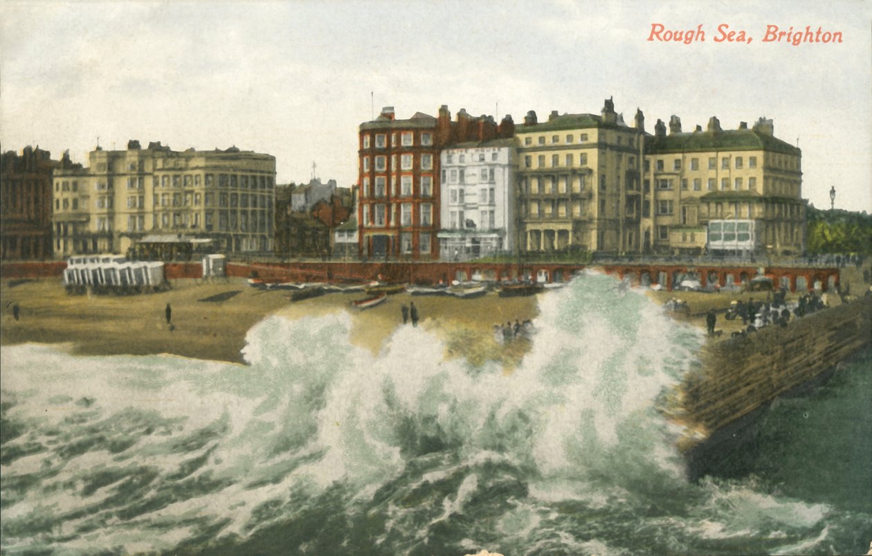 Rough Sea, Brighton, konec 19.-začátek 20. století. od Unbekannt