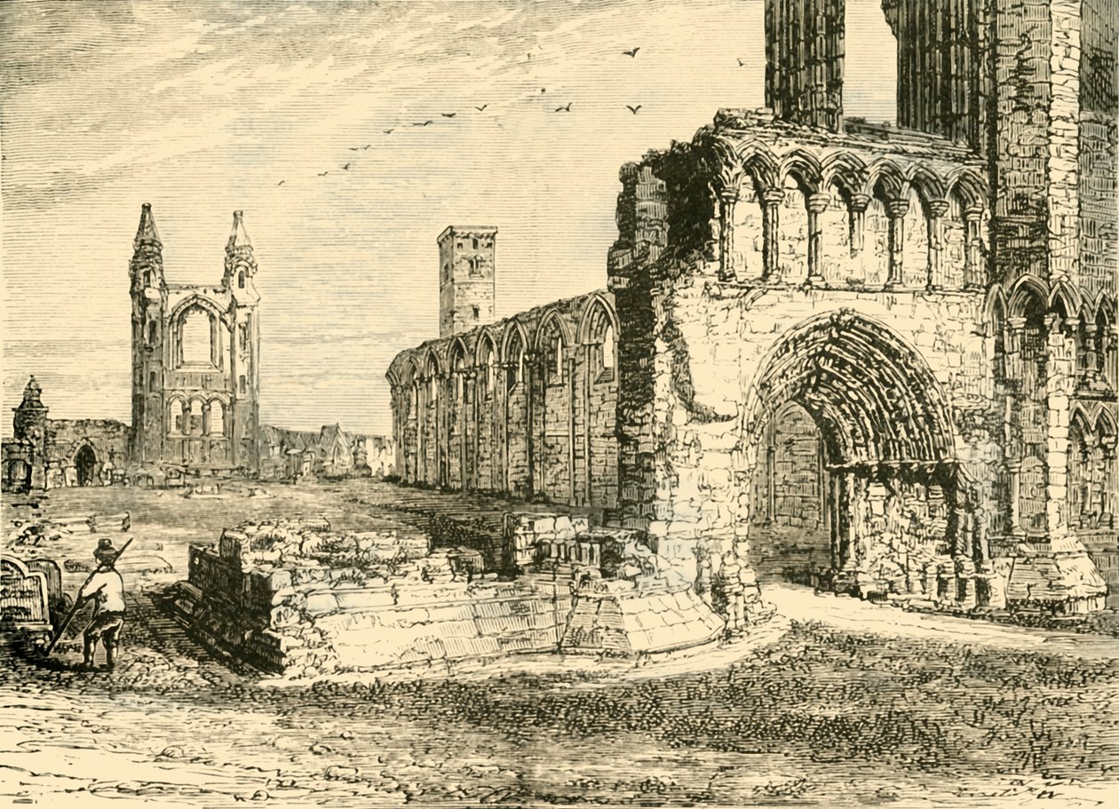 Ruiny katedrály, St. Andrews, 1890. od Unbekannt