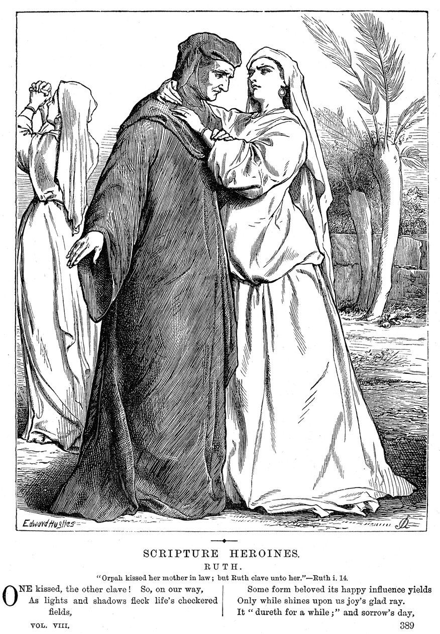 Ruth objímající svou tchyni, 1873 od Unbekannt