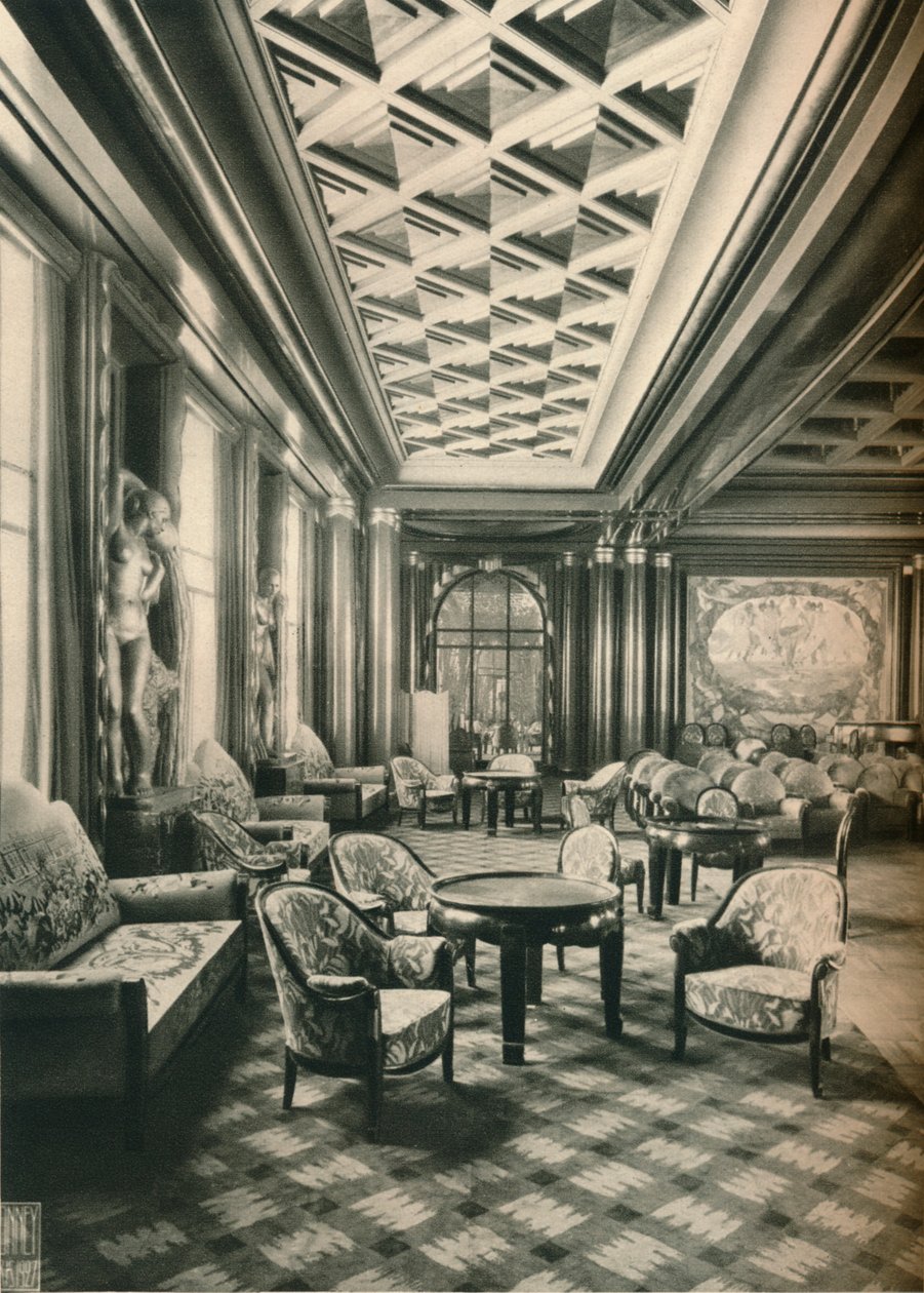 S. S. Ile de France, Grand Salon, c1927 od Unbekannt