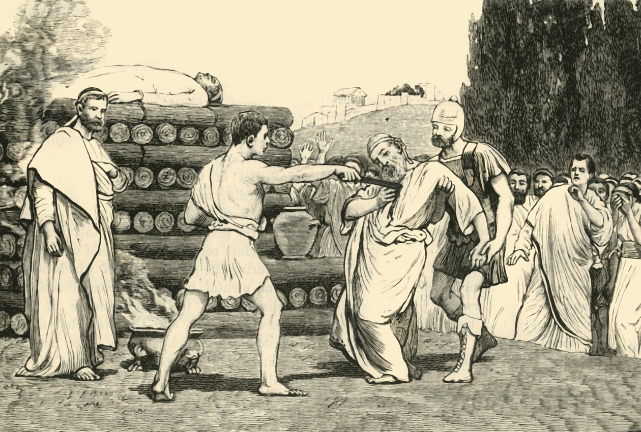 Sacrifice of Scaevola, 1890. od Unbekannt