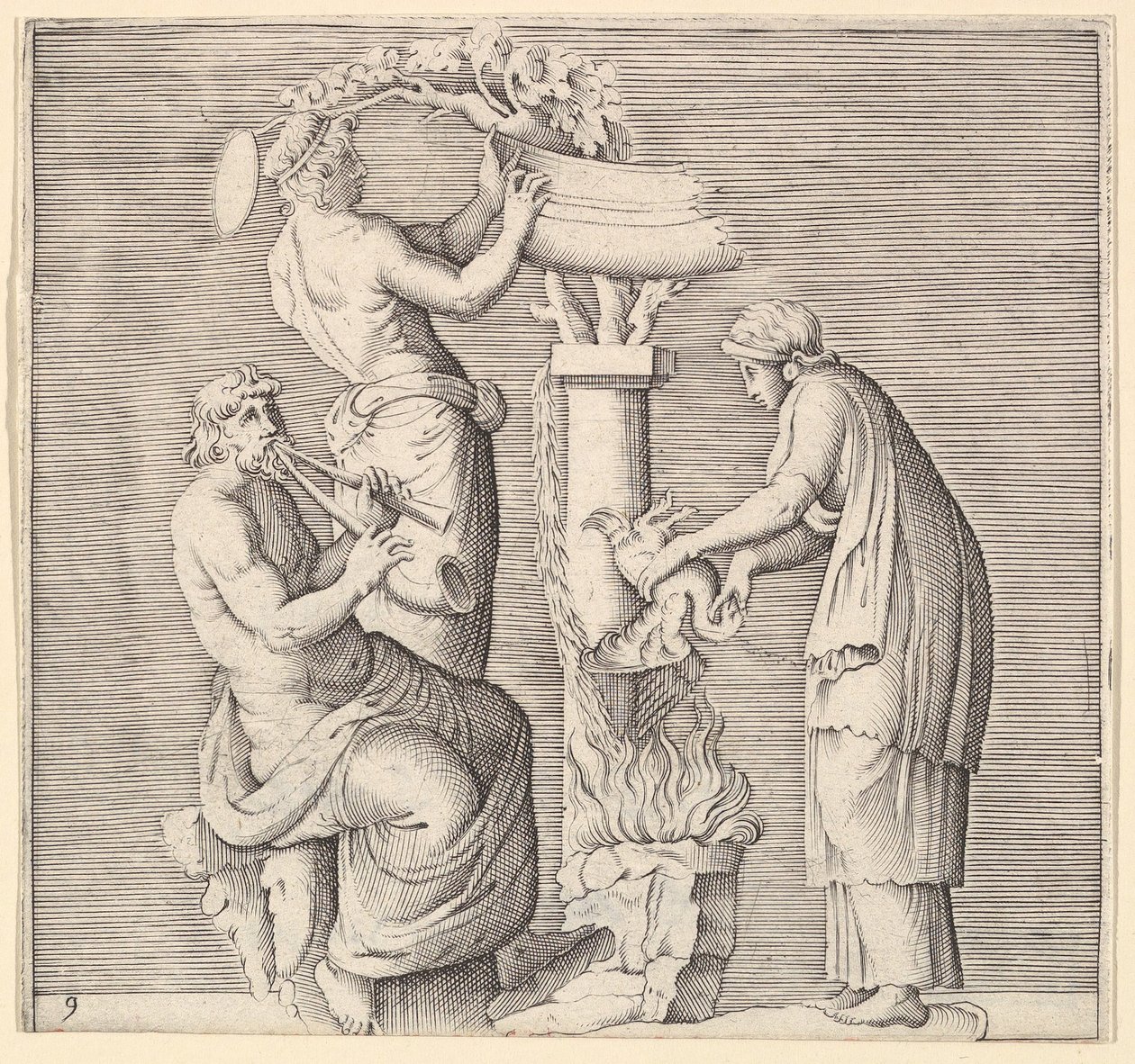 Sacrifice of a Swan, publikoval ca. 1599-1622. od Unbekannt