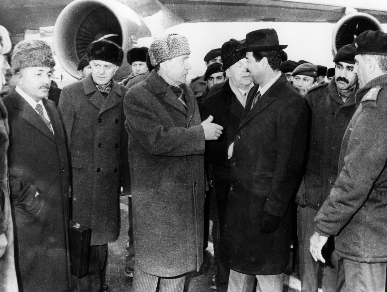 Saddám Husajn a Andrei Gromyko, Moskva, Rusko, 1986 od Unbekannt