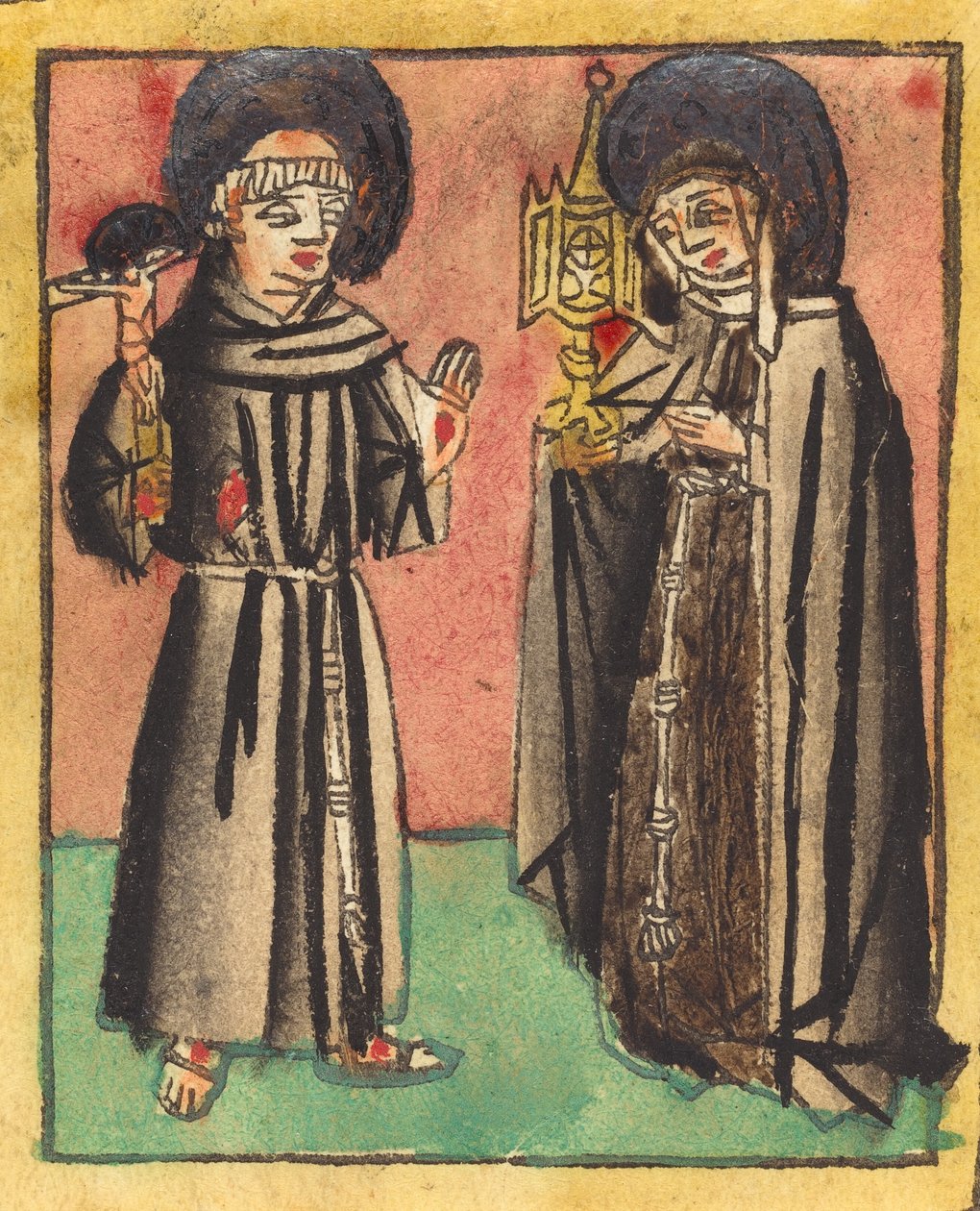 Svatý František a svatá Klára, 14501470. od Unbekannt