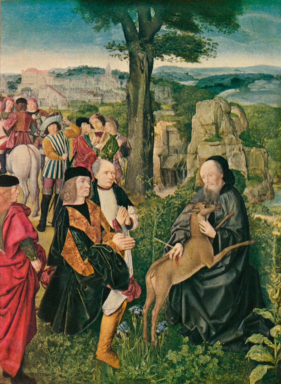 Saint Giles and the Deer, c1500, 1909 od Unbekannt