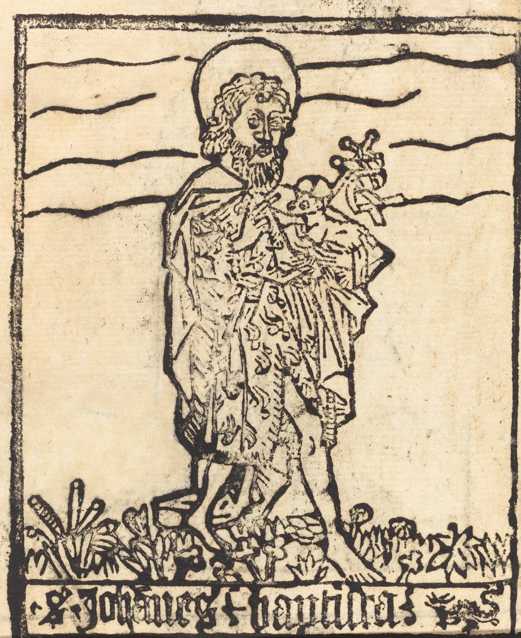 Svatý Jan Křtitel [recto], pravděpodobně 14601480. od Unbekannt