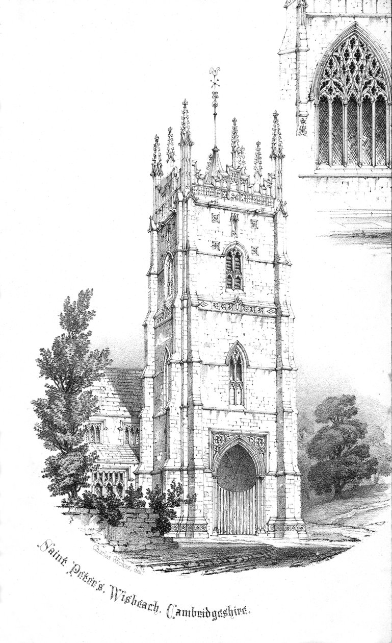 Saint Peters Church, Wisbech, Cambridgeshire, c1850 od Unbekannt
