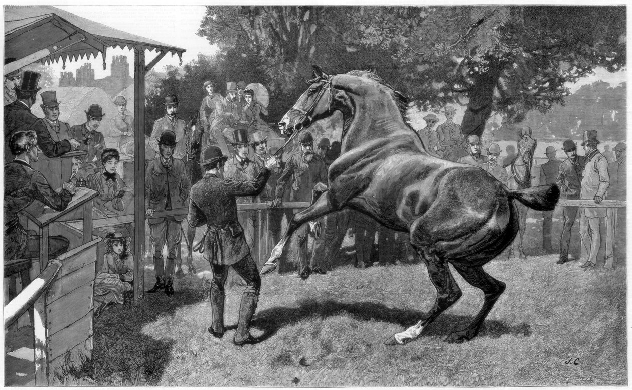 Prodej lovců Vznesení a námitka, 1885 od Unbekannt