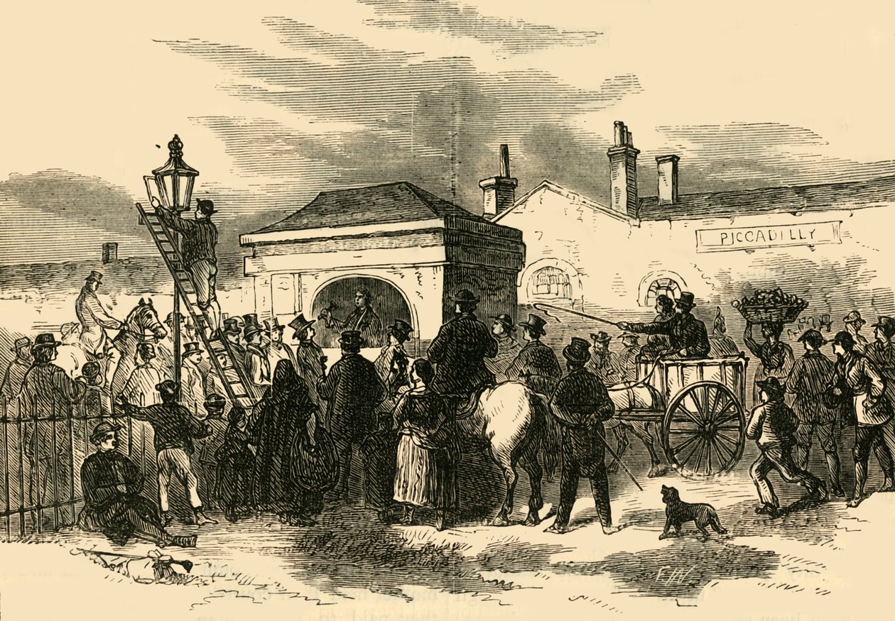 Prodej Hyde Park Turnpike, c1876. od Unbekannt