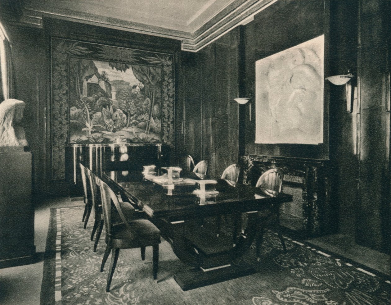 Jídelna v Hôtel DU Collectionneur, 1925. od Unbekannt