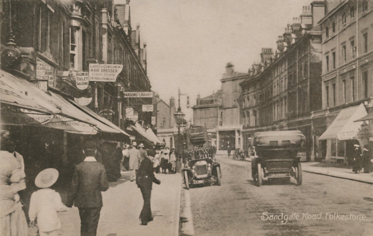 Sandgate Road, Folkestone, konec 19. a začátek 20. století od Unbekannt