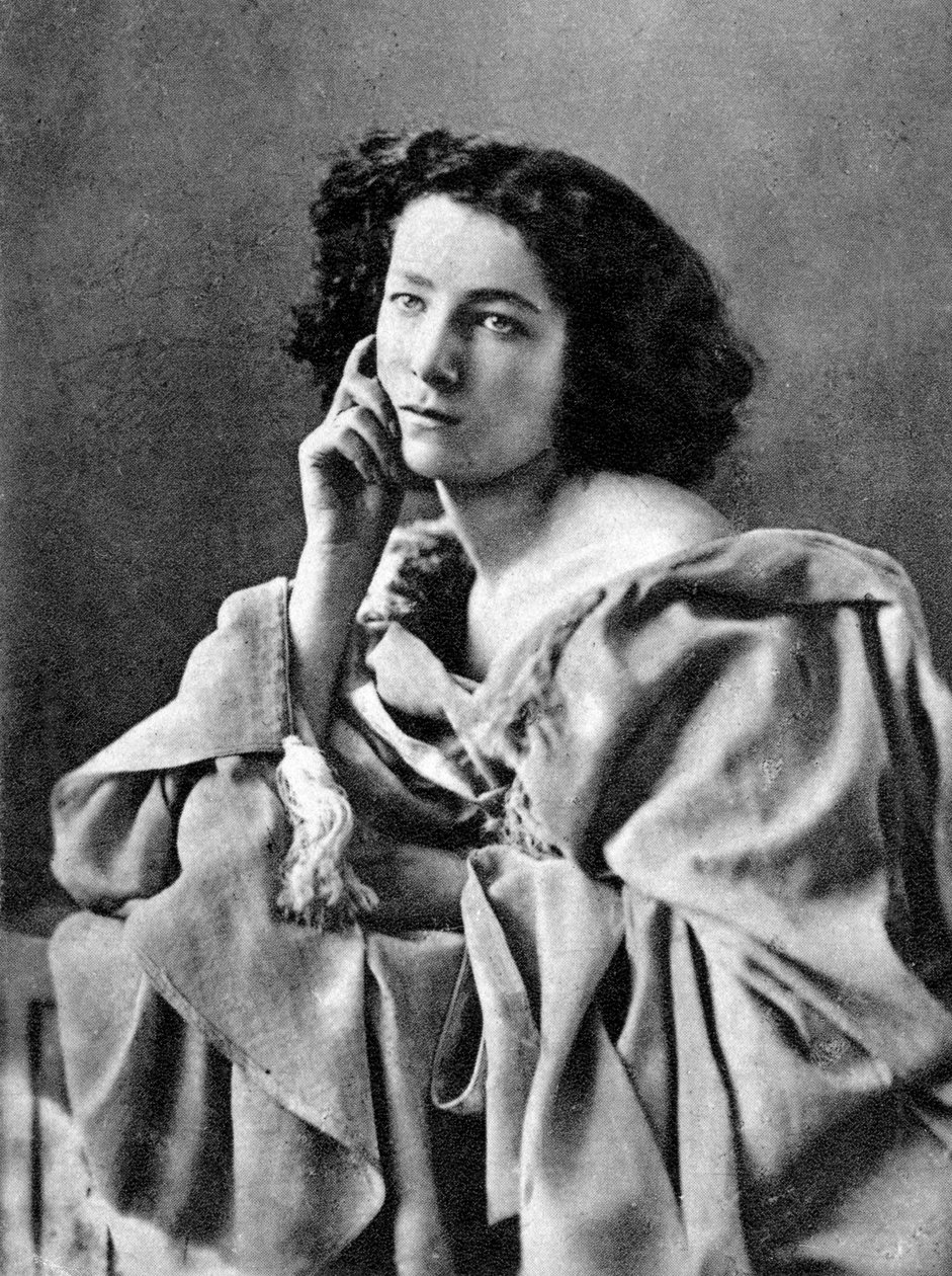 Sarah Bernhardt , francouzská herečka, 1869 od Unbekannt