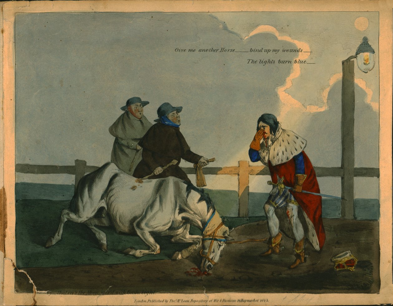 Satirická karikatura krále Richarda III., c1823. od Unbekannt
