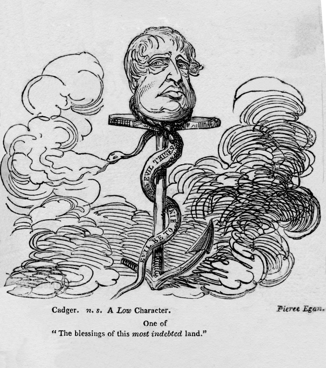 Satirická karikatura prince regenta, c1820. od Unbekannt