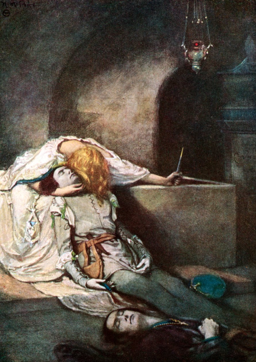 Scéna ze Shakespearova Romea a Julie od Unbekannt