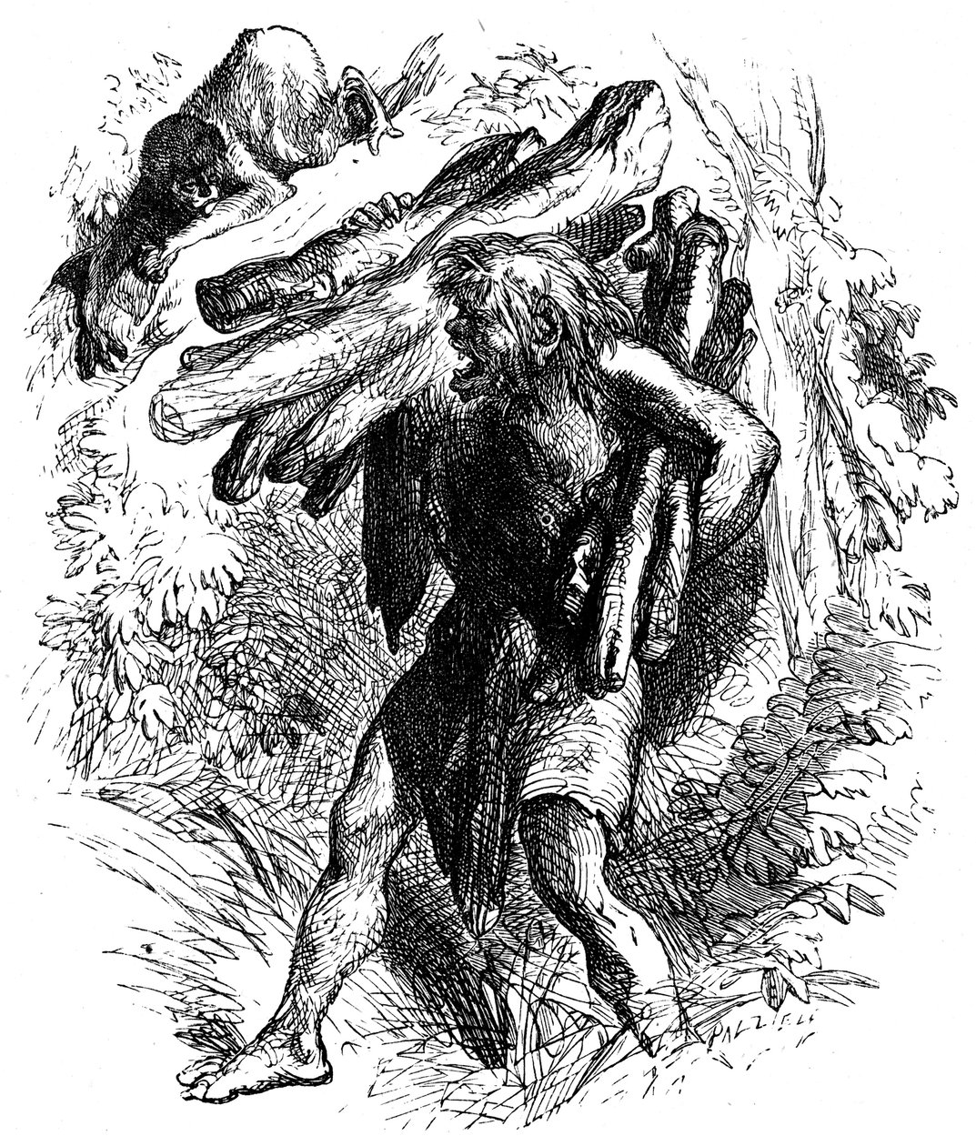 Scéna z Bouře od Williama Shakespeara, 1856-1858 od Unbekannt